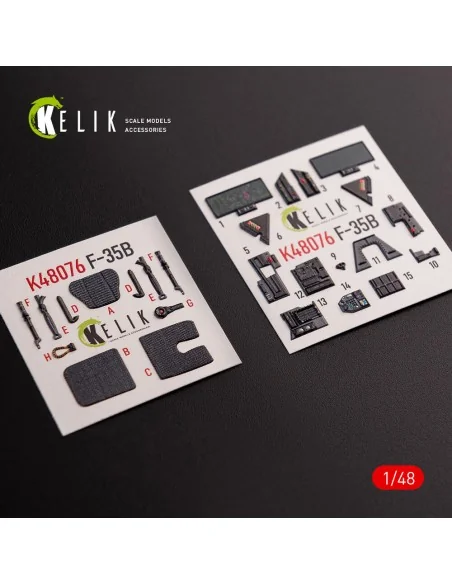 F-35B interior 3D decals for Tamiya kit, 1/48 - Kelik K48076
