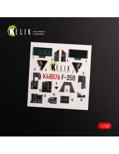 F-35B interior 3D decals for Tamiya kit, 1/48 - Kelik K48076