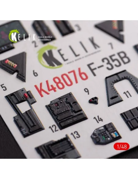 F-35B interior 3D decals for Tamiya kit, 1/48 - Kelik K48076