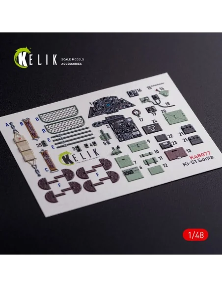 Ki-51 Sonia interior 3D decals for WingsyKits kit, 1/48 - Kelik K48077
