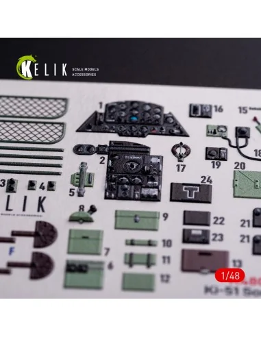 Ki-51 Sonia interior 3D decals for WingsyKits kit, 1/48 - Kelik K48077