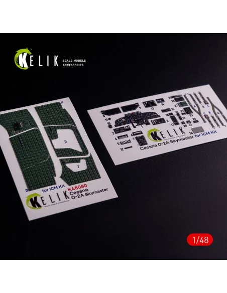 O-2A Skymaster interior 3D decals green decoration type for ICM kit...