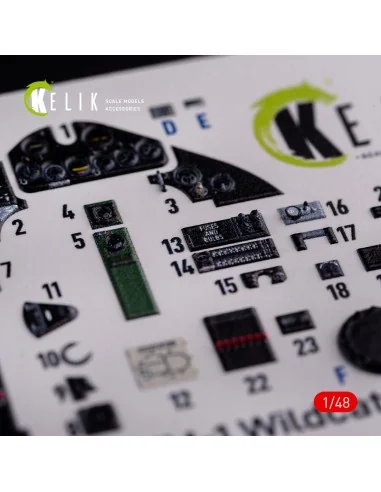 FM-1 Wildcat/Martlet Mk.V interior 3D decals for Tamiya kit, 1/48 -...