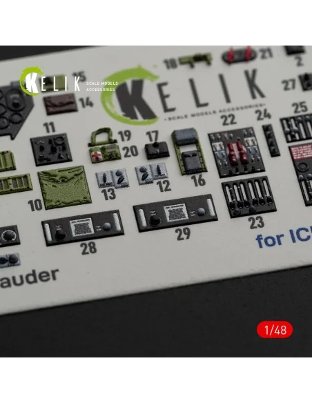 B-26B Marauder interior 3D decals for ICM kit, 1/48 - Kelik K48084