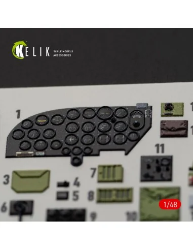 B-26B Marauder interior 3D decals for ICM kit, 1/48 - Kelik K48084