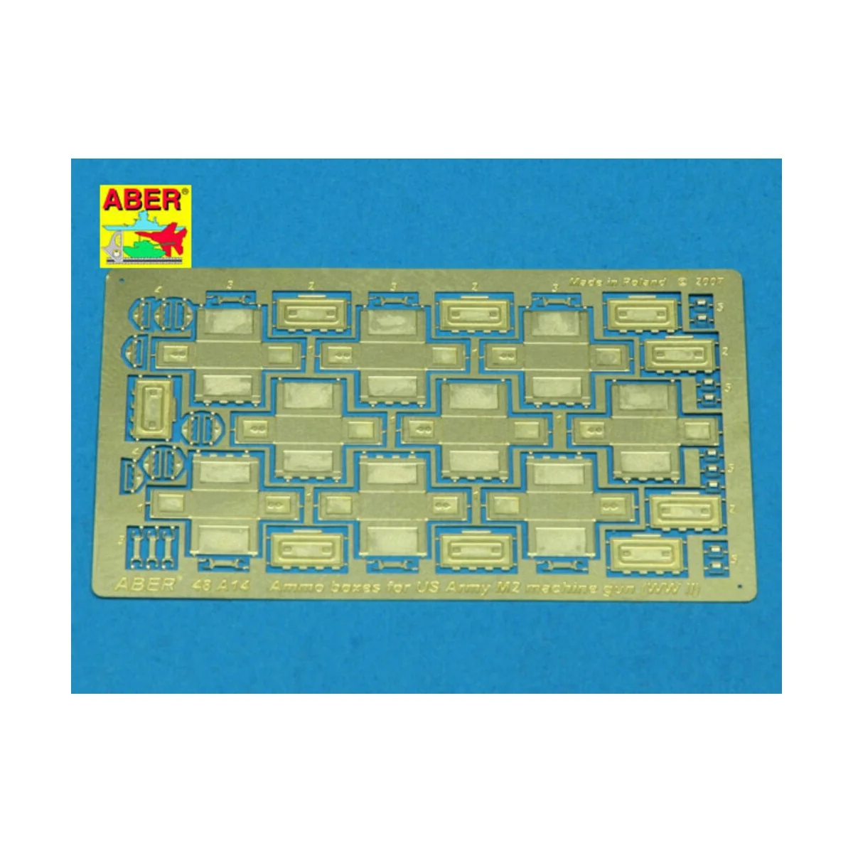 Ammo boxes for M2 machine gun (WW II), 1/48 - Aber Models 48 A14 Ammo boxes for M2 machine gun (WW II), 1/48 - Aber Models 48 A14