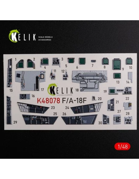[NO_DESC] F/A-18F Super Hornet interior 3D decals for MENG kit, 1/4...