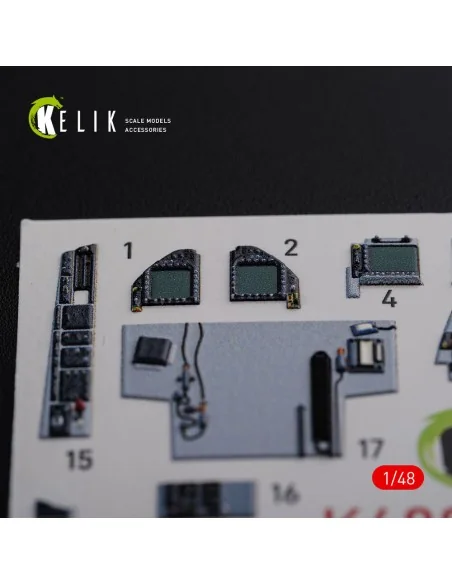 F/A-18F Super Hornet interior 3D decals for MENG kit, 1/48 - Kelik ...