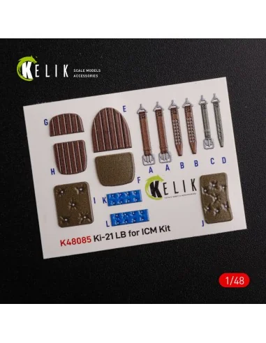 KI-21 interior 3D decals for ICM kit, 1/48 - Kelik K48085