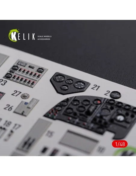 KI-21 interior 3D decals for ICM kit, 1/48 - Kelik K48085