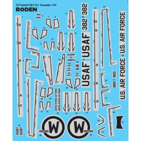 Convair B-36D Peacemaker, 1/144 - Roden 337