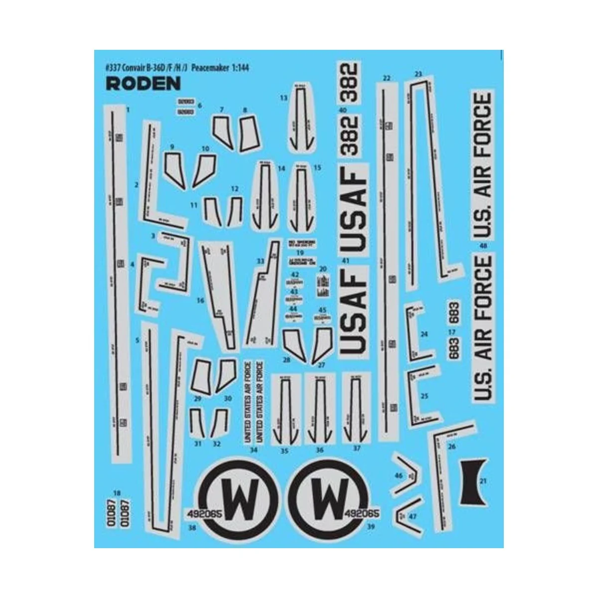 Convair B-36D Peacemaker, 1/144 - Roden 337