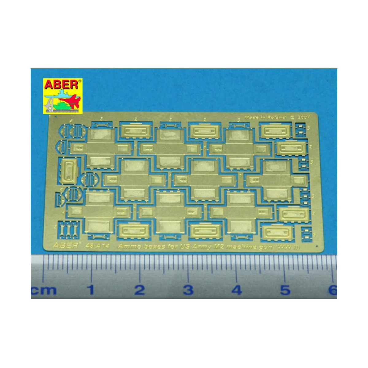 Ammo boxes for M2 machine gun (WW II), 1/48 - Aber Models 48 A14 Ammo boxes for M2 machine gun (WW II), 1/48 - Aber Models 48 A14
