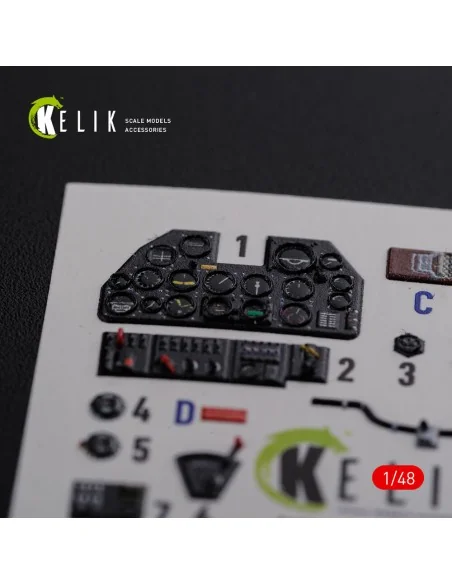 P-40N interior 3D decals for Academy kit, 1/48 - Kelik K48086