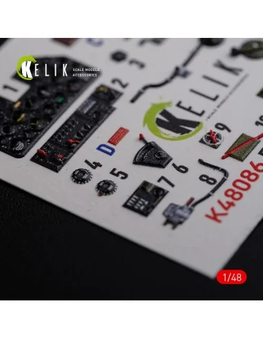 P-40N interior 3D decals for Academy kit, 1/48 - Kelik K48086