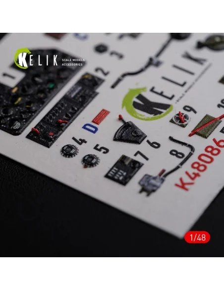 P-40N interior 3D decals for Academy kit, 1/48 - Kelik K48086