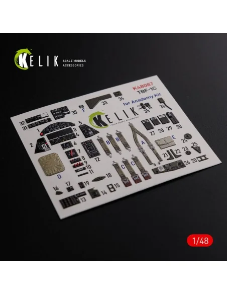 [NO_DESC] TBF-1C interior 3D decals for Academy kit, 1/48 - Kelik K...