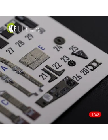 TBF-1C interior 3D decals for Academy kit, 1/48 - Kelik K48087