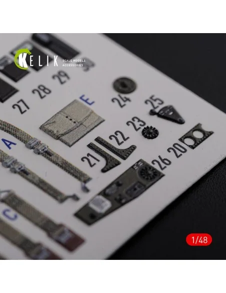 TBF-1C interior 3D decals for Academy kit, 1/48 - Kelik K48087