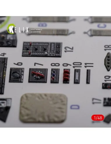 TBF-1C interior 3D decals for Academy kit, 1/48 - Kelik K48087
