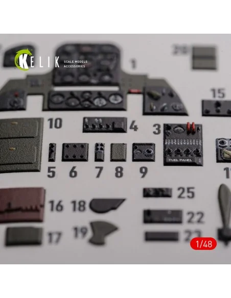 SBD-2 Dauntless interior 3D decals for Academy kit, 1/48 - Kelik K4...