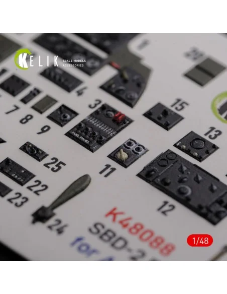 SBD-2 Dauntless interior 3D decals for Academy kit, 1/48 - Kelik K4...
