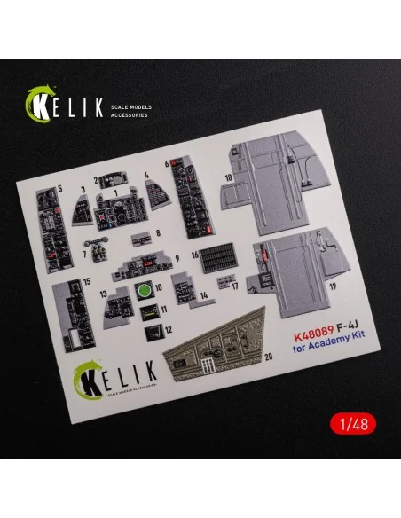 [NO_DESC] F-4J Phantom II interior 3D decals for Academy kit, 1/48 ...