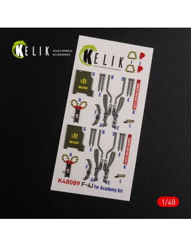 F-4J Phantom II interior 3D decals for Academy kit, 1/48 - Kelik K4...