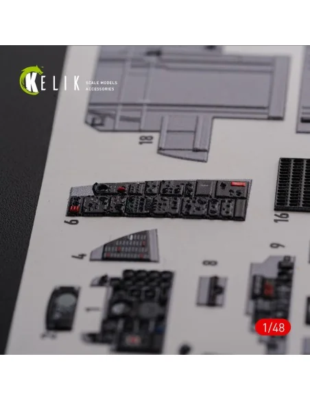F-4J Phantom II interior 3D decals for Academy kit, 1/48 - Kelik K4...