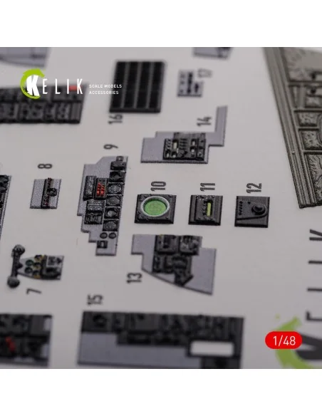 F-4J Phantom II interior 3D decals for Academy kit, 1/48 - Kelik K4...