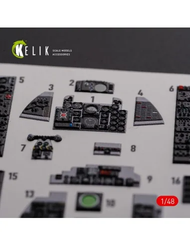 F-4J Phantom II interior 3D decals for Academy kit, 1/48 - Kelik K4...