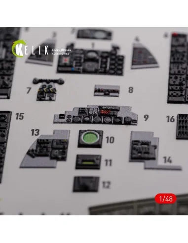F-4J Phantom II interior 3D decals for Academy kit, 1/48 - Kelik K4...