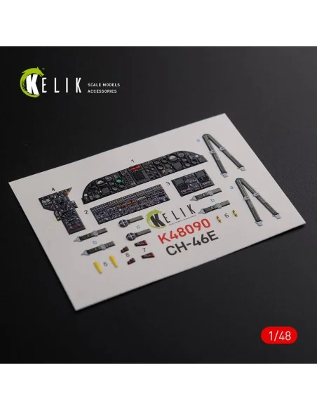 [NO_DESC] CH-46E interior 3D decals for Academy kit, 1/48 - Kelik K...