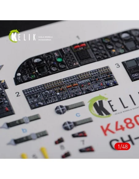 CH-46E interior 3D decals for Academy kit, 1/48 - Kelik K48090