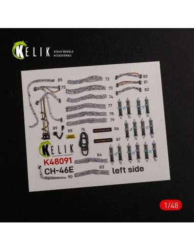 CH-46E Cargo compartment interior 3D decals for Academy kit, 1/48 -...