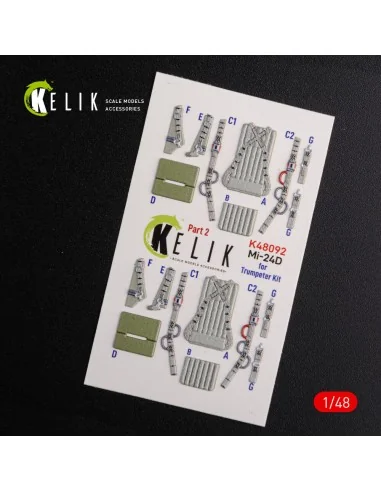 [NO_DESC] Mi-24D (Hind-D) interior 3D decals for Trumpeter kit, 1/4...