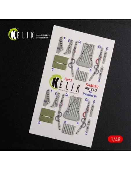 [NO_DESC] Mi-24D (Hind-D) interior 3D decals for Trumpeter kit, 1/4...