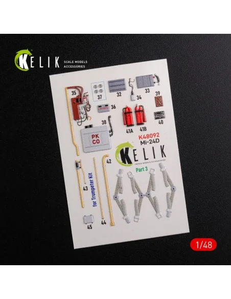 Mi-24D (Hind-D) interior 3D decals for Trumpeter kit, 1/48 - Kelik ...