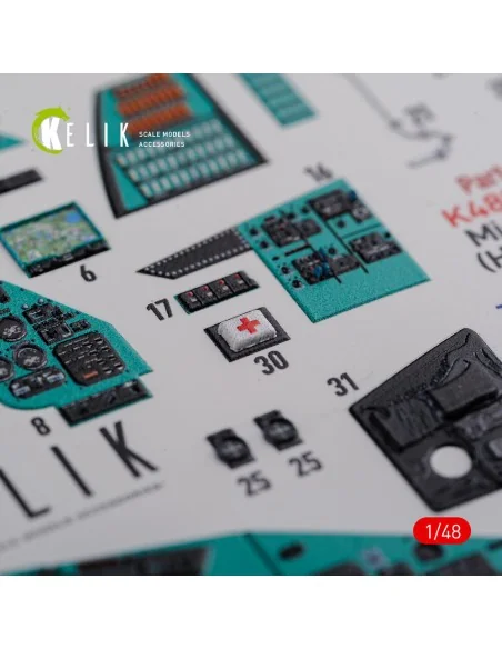 [NO_DESC] Mi-24D (Hind-D) interior 3D decals for Trumpeter kit, 1/4...