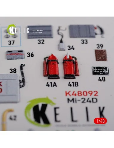 Mi-24D (Hind-D) interior 3D decals for Trumpeter kit, 1/48 - Kelik ...