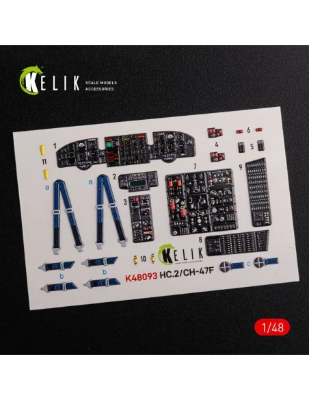[NO_DESC] CH-47F interior 3D decals for Italeri kit, 1/48 - Kelik K...