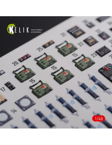 CH-47F interior 3D decals for Italeri kit, 1/48 - Kelik K48093