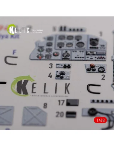IL-2 Shturmovik interior 3D decals for Tamiya kit, 1/48 - Kelik K48094
