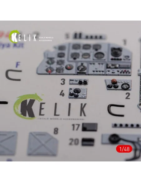 IL-2 Shturmovik interior 3D decals for Tamiya kit, 1/48 - Kelik K48094