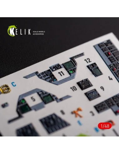 F-16A/C - interior 3D decals for Academy kit, 1/48 - Kelik K48103