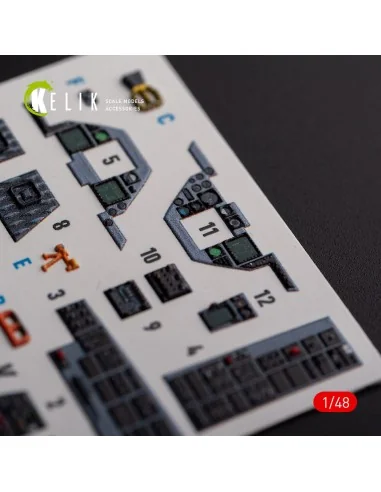F-16A/C - interior 3D decals for Academy kit, 1/48 - Kelik K48103