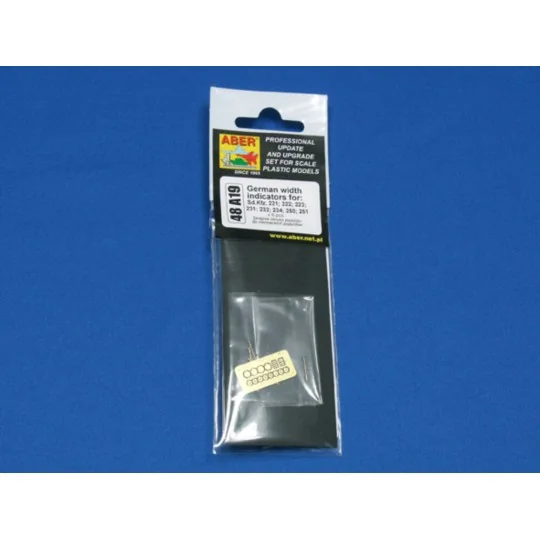 German width indicators, 1/48 - Aber Models 48 A19