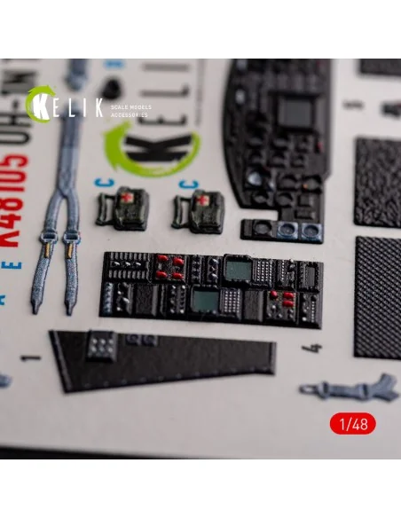 UH-1N Twin Huey - interior 3D decals for Zimi Model/KittyHawk kit, ...