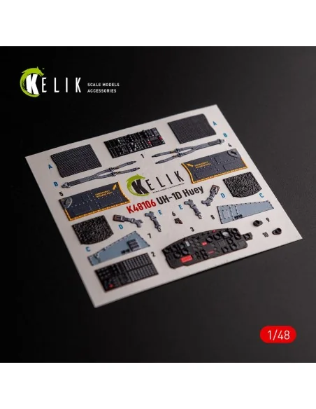 [NO_DESC] UH-1D Huey - interior 3D decals for Zimi Model/KittyHawk ...