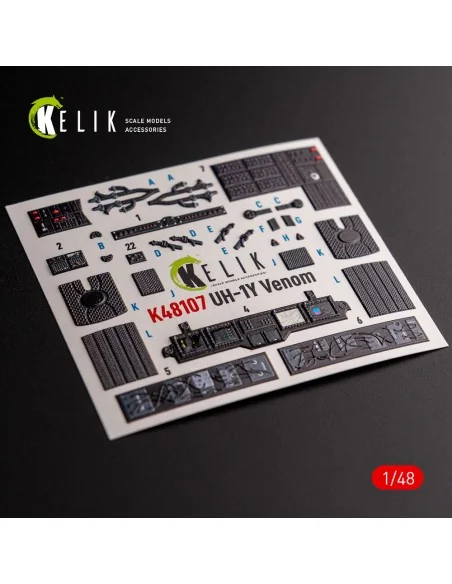 UH-1Y Venom - interior 3D decals for Zimi Model/KittyHawk kit, 1/48...